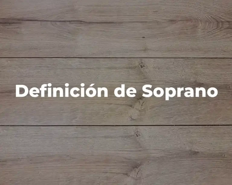 Definición de Soprano