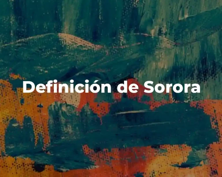Definición de Sorora