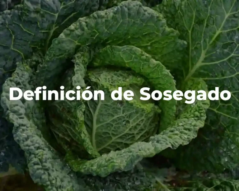 Definición de Sosegado