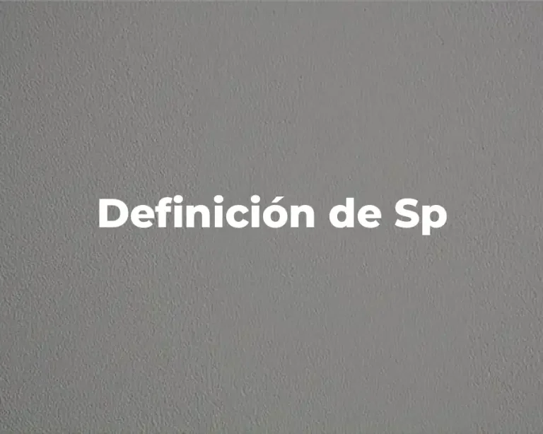 Definición de Sp