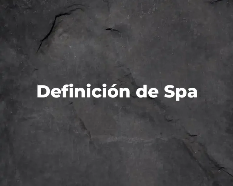 Definición de Spa