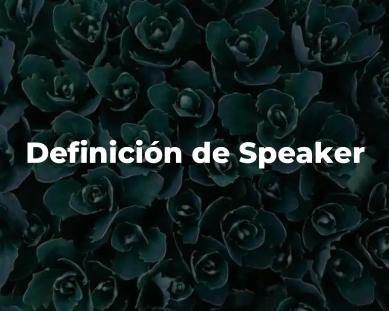 Definición de Speaker