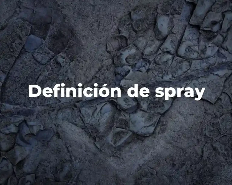 Definición de spray