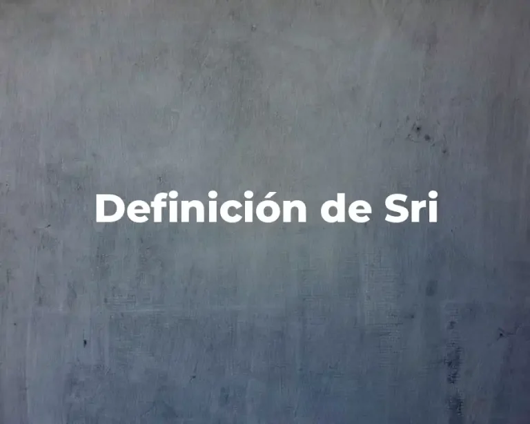 Definición de Sri
