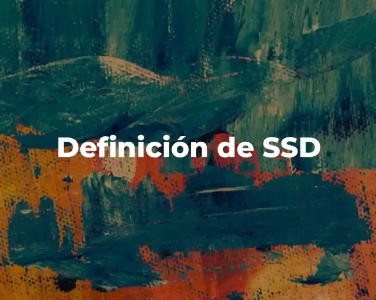 Definición de SSD