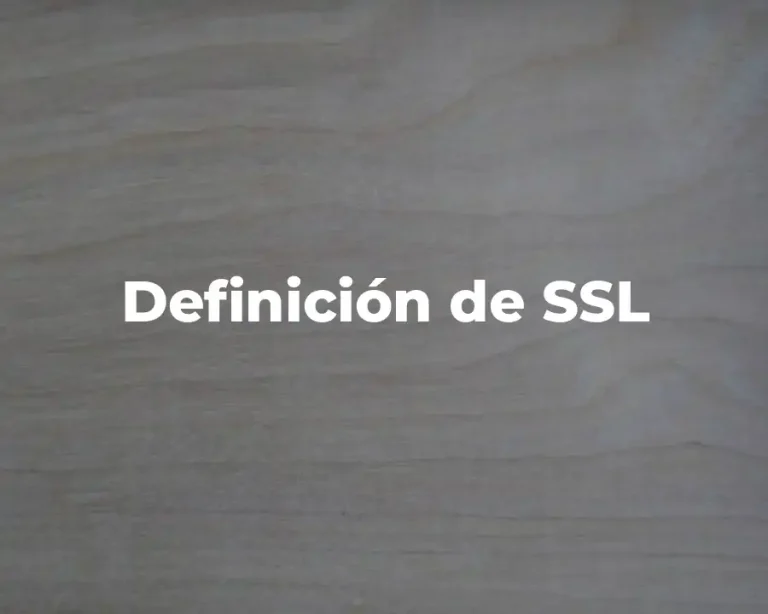 Definición de SSL