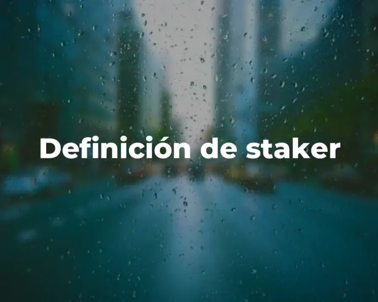Definición de staker