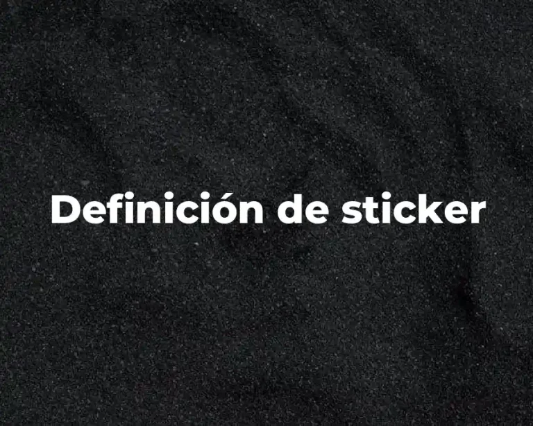 Definición de sticker