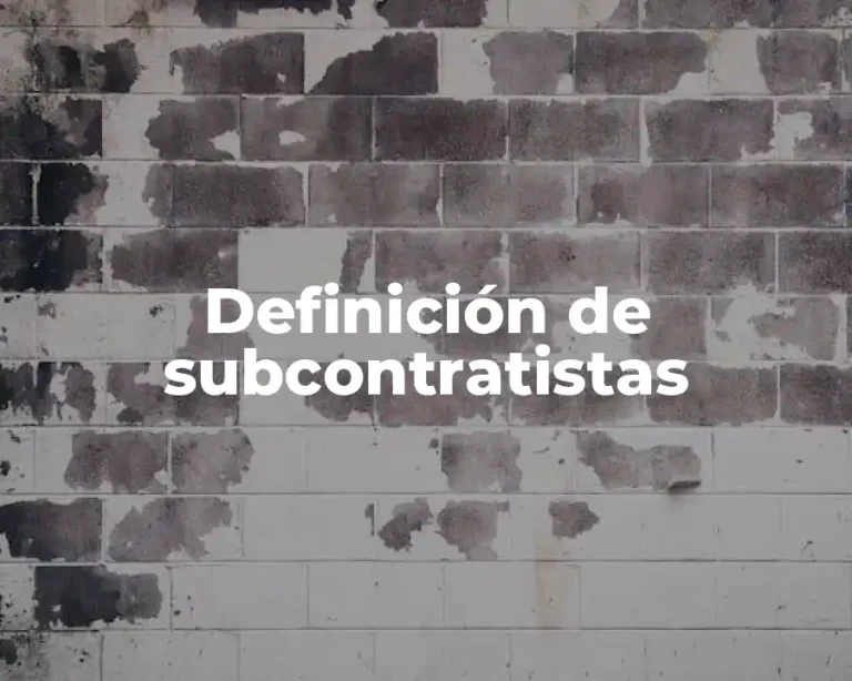 Definición de subcontratistas