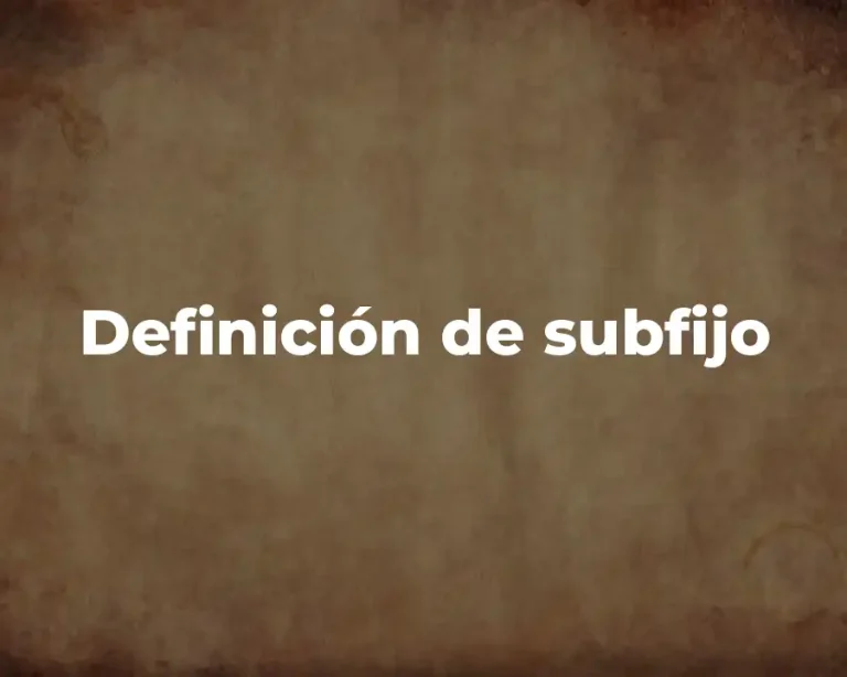 Definición de subfijo