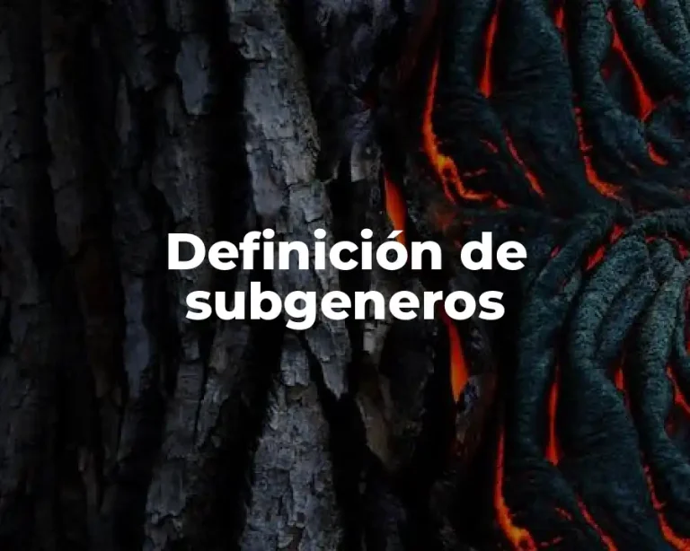 Definición de subgeneros