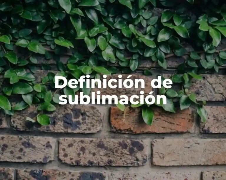 Definición de sublimación