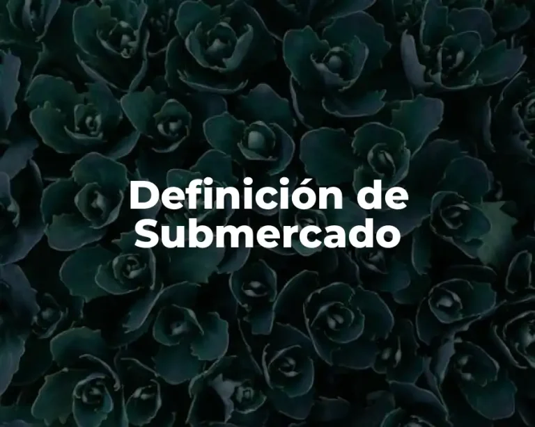 Definición de Submercado