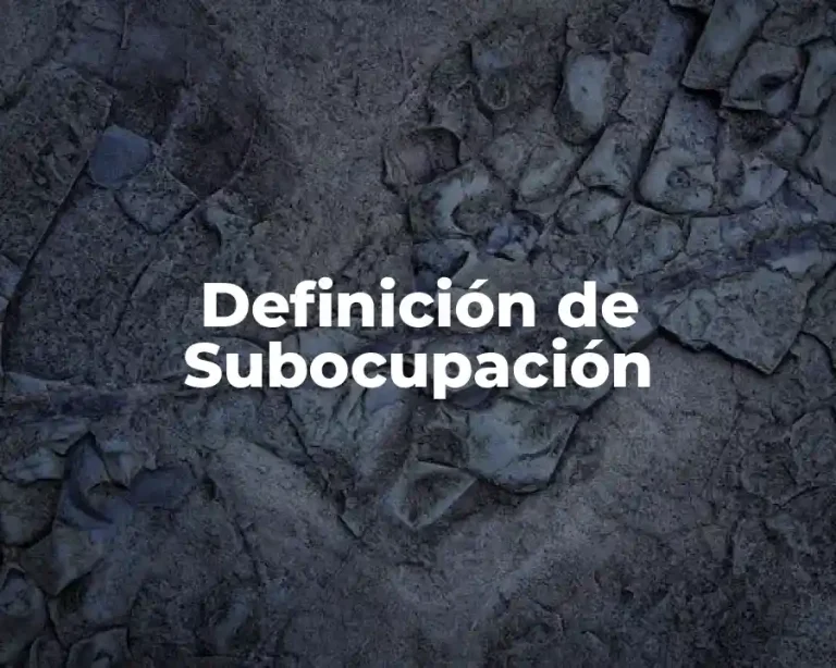 Definición de Subocupación
