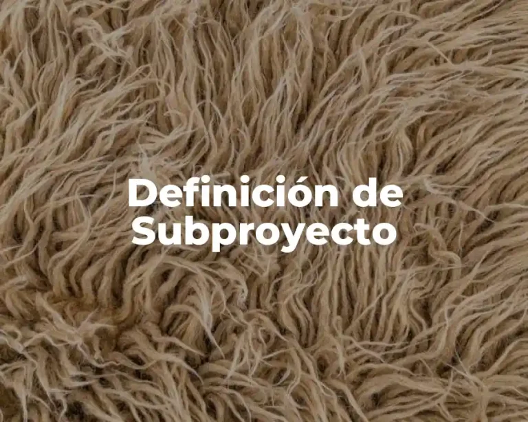 Definición de Subproyecto