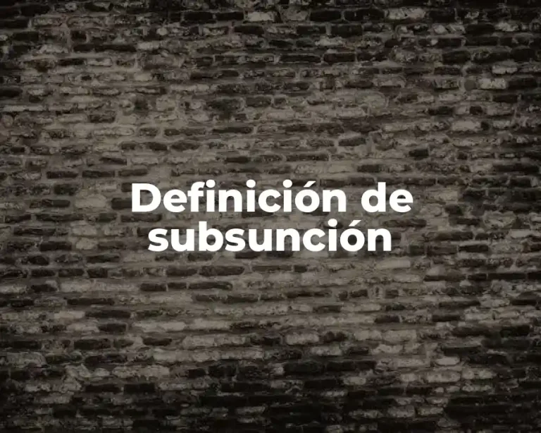 Definición de subsunción
