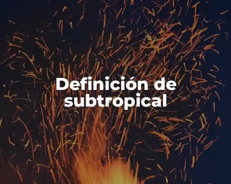 Definición de subtropical