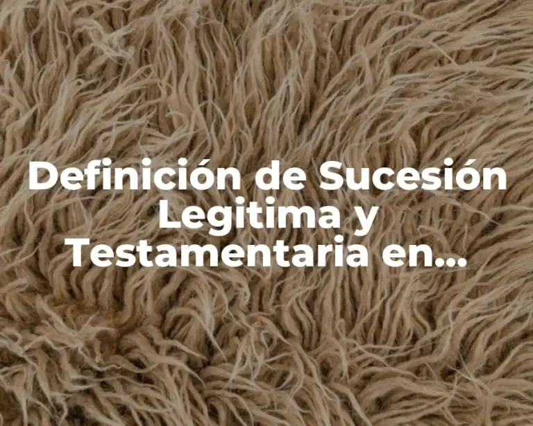 Definición de Sucesión Legitima y Testamentaria en Derecho Romano