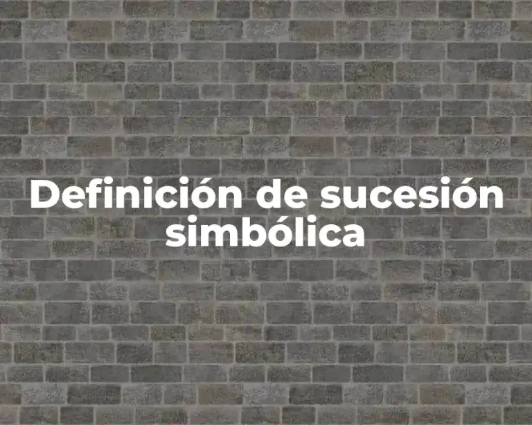 Definición de sucesión simbólica