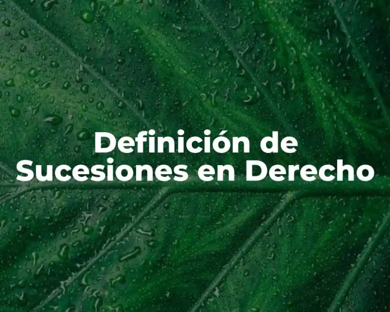 Definición de Sucesiones en Derecho