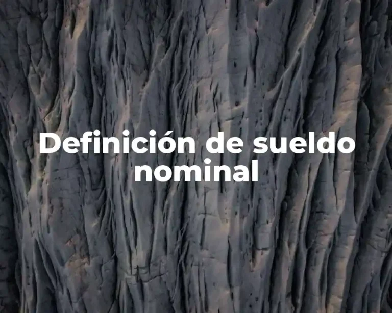 Definición de sueldo nominal