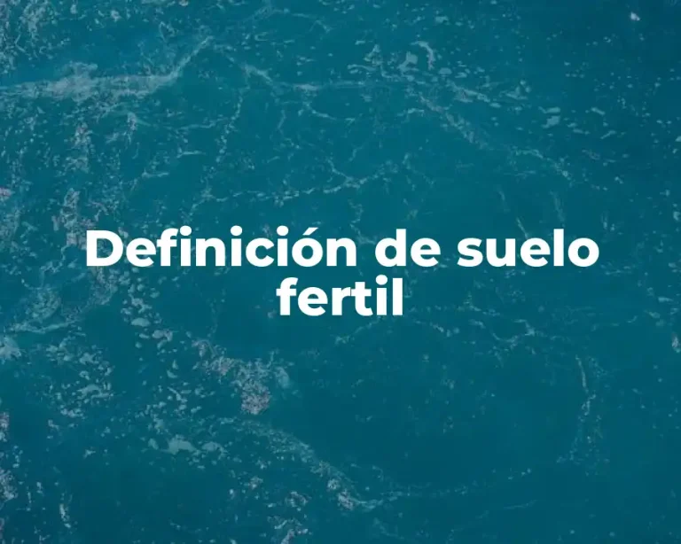 Definición de suelo fertil