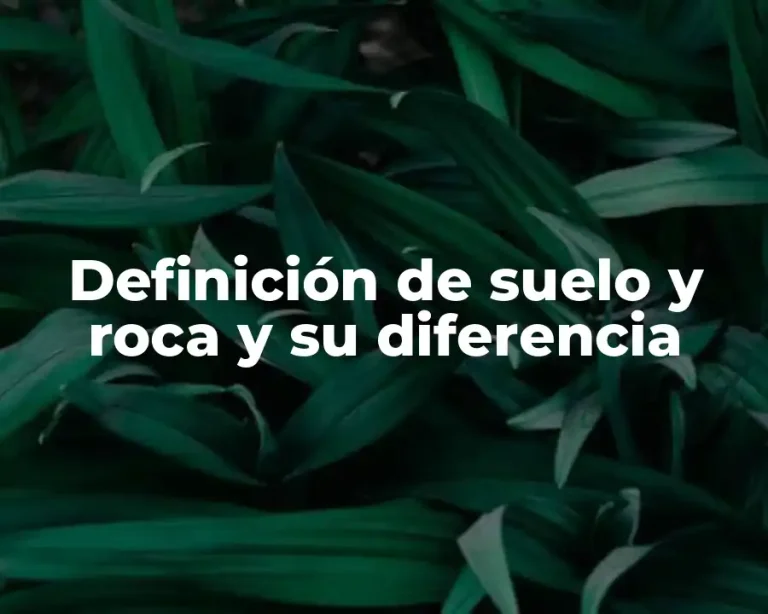 Definición de suelo y roca y su diferencia