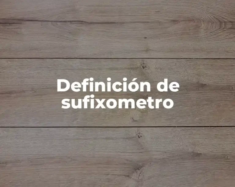 Definición de sufixometro