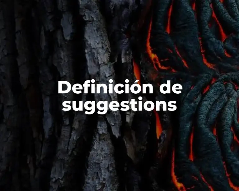 Definición de suggestions