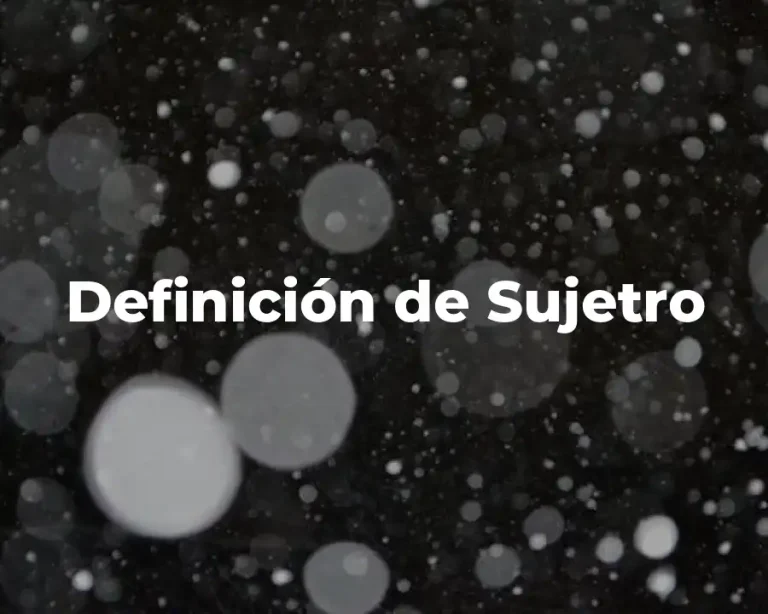 Definición de Sujetro