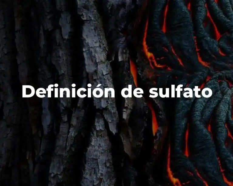 Definición de sulfato