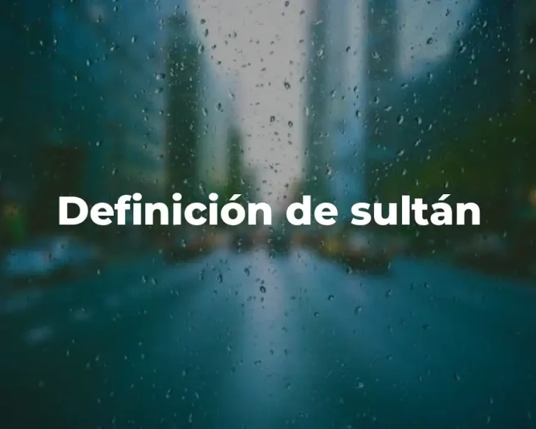 Definición de sultán