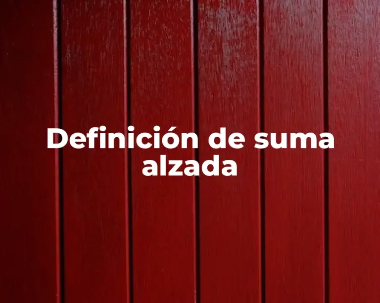 Definición de suma alzada