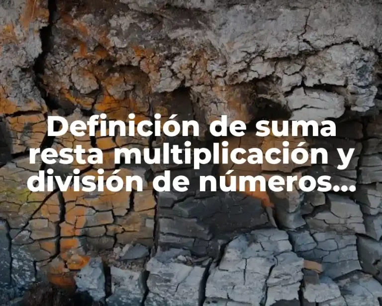 Definición de suma resta multiplicación y división de números decimales