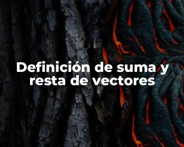 Definición de suma y resta de vectores
