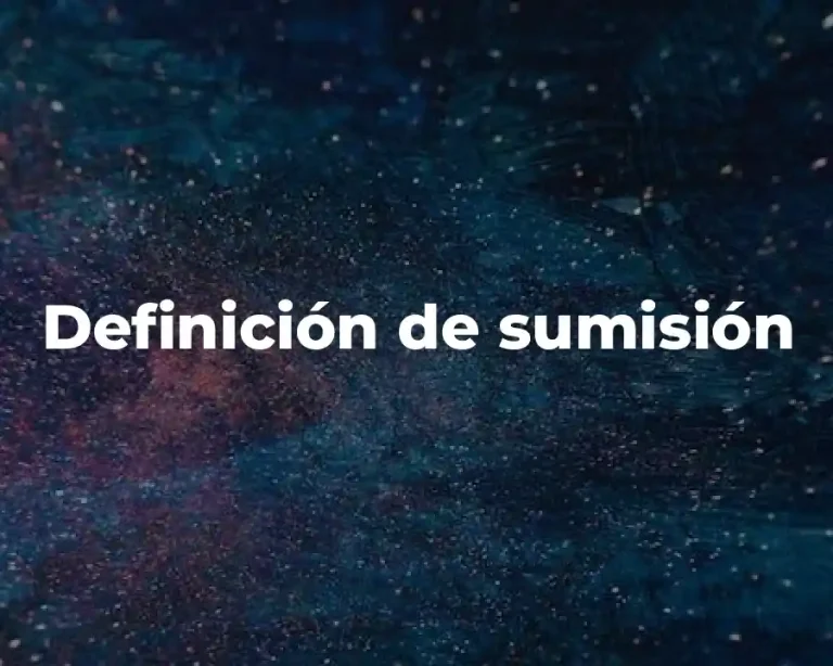 Definición de sumisión