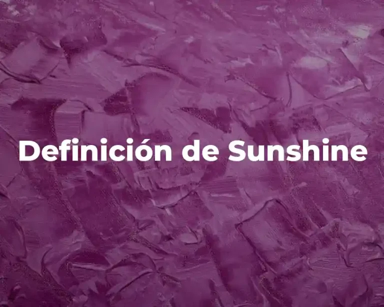 Definición de Sunshine