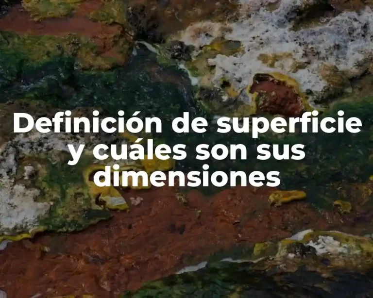 Definición de superficie y cuáles son sus dimensiones