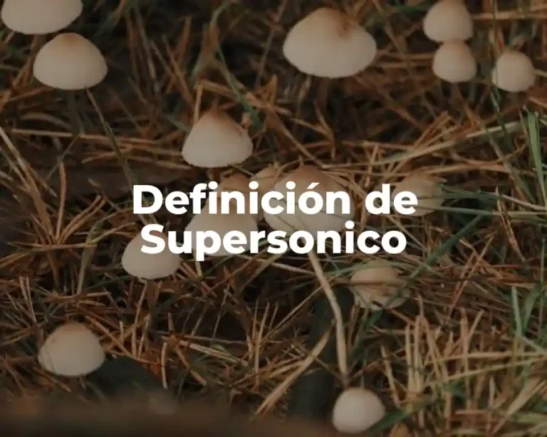 Definición de Supersonico