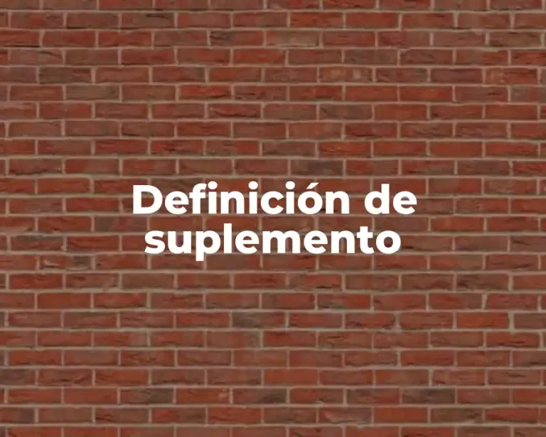Definición de suplemento