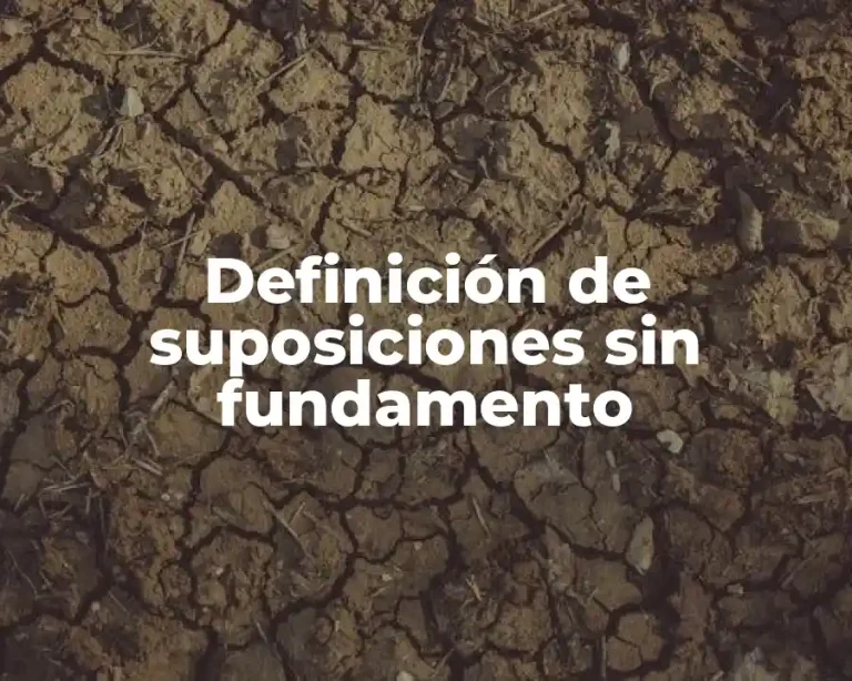 Definición de suposiciones sin fundamento