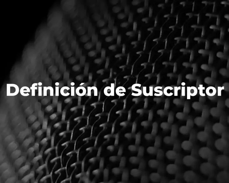 Definición de Suscriptor