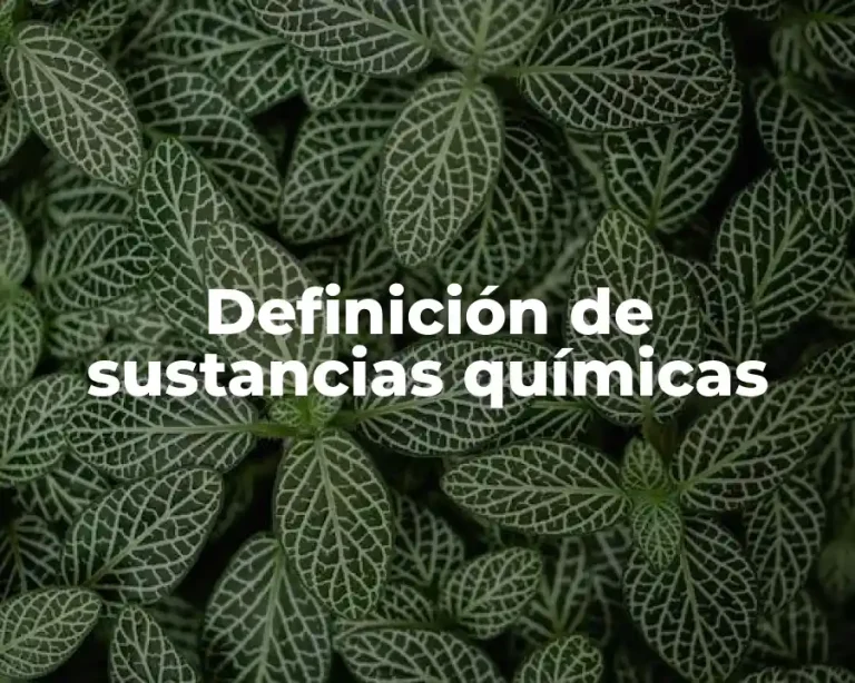 Definición de sustancias químicas