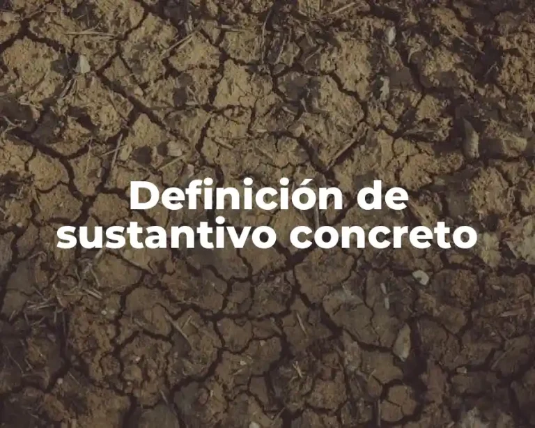 Definición de sustantivo concreto