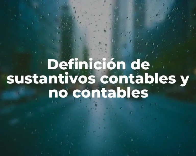 Definición de sustantivos contables y no contables