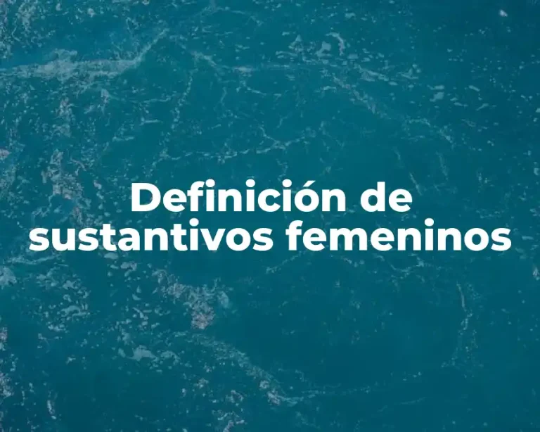Definición de sustantivos femeninos