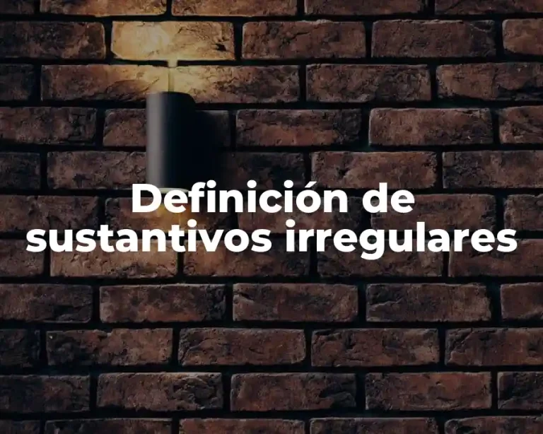 Definición de sustantivos irregulares