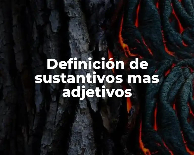 Definición de sustantivos mas adjetivos