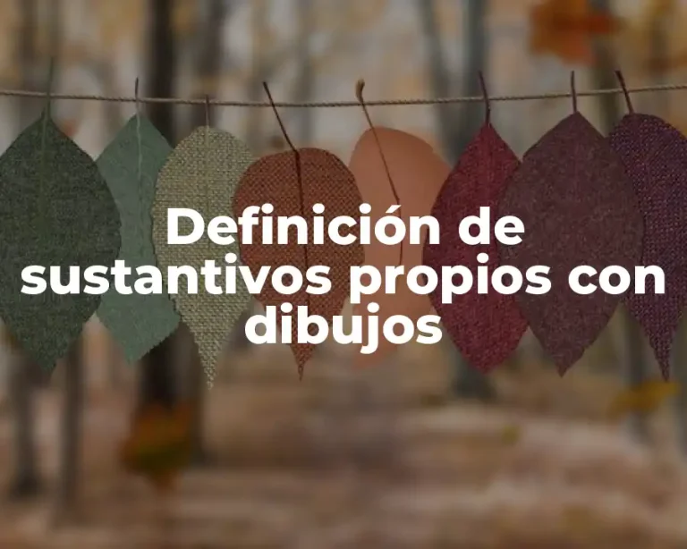 Definición de sustantivos propios con dibujos