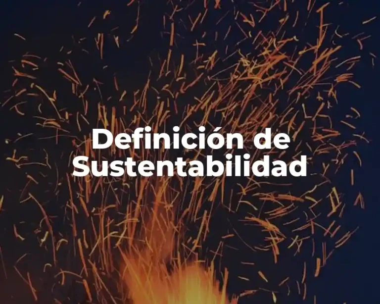 Definición de Sustentabilidad